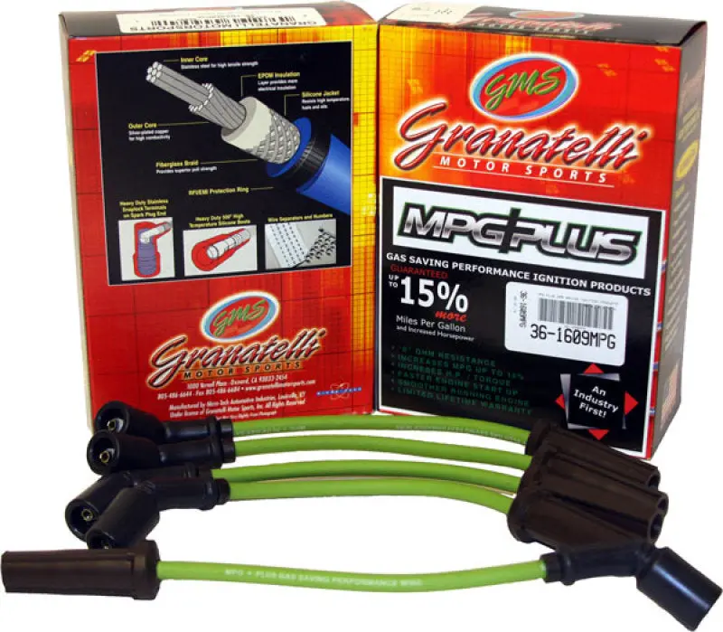 Granatelli 90-92 Isuzu Impulse 4Cyl 1.6L Mpg Plus Ignition Wires 1