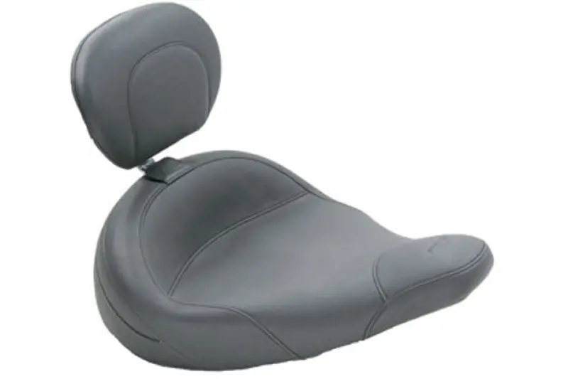 Mustang Solo Touring Seat With Driver Backrest For Harley-Davidson Electra Glide, Road King, And Police Models (1983–2021) – Black 1