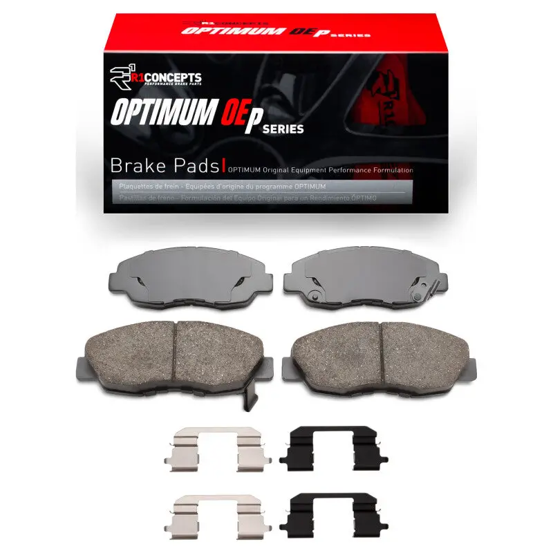 R1 Front Brake Pad & Hardware Kit For 1990–1999 Acura Cl – Oe-Style Optimum Pads 1