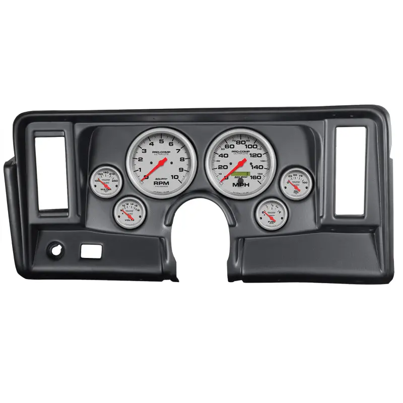 Autometer Ultra-Lite Dash Kit For 1969–1976 Nova – 6-Gauge Set (Tachometer, Speedometer, Fuel, Oil Pressure, Water Temp, Voltmeter) 1