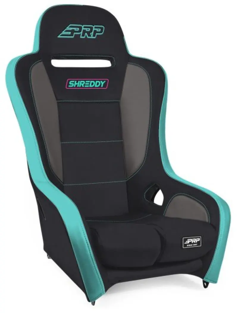 Prp Shreddy Podium Racing Seat – Grey & Teal Upholstery 1