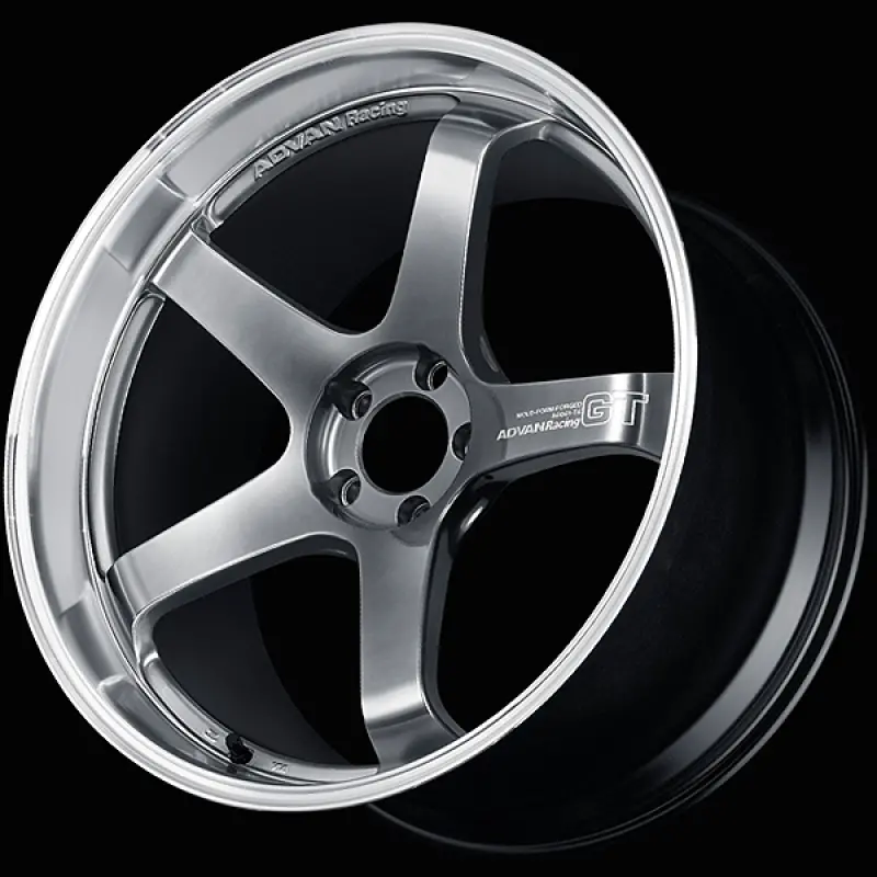Advan Gt Beyond Forged Alloy Wheel – 19X9.5 Inches, +25 Offset, 5X112 Pcd, Machined Face & Hyper Platinum Black Finish 1