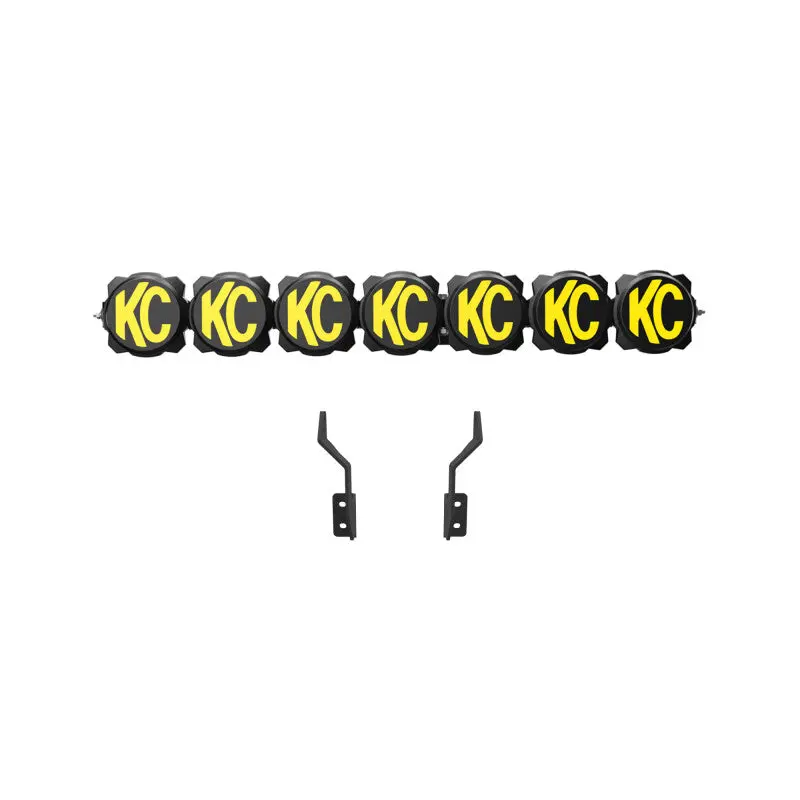 Kc Hilites Gravity Led Light Bar Kit – 7-Light, Pro6 Series, Front Bumper Mount – 2017+ Ford Super Duty 1