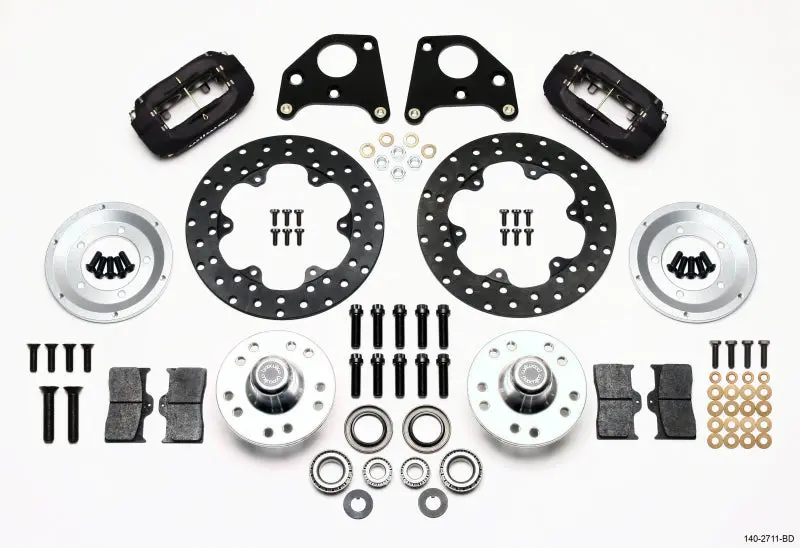 Wilwood Forged Dynalite Front Drag Brake Kit – Drilled Rotors For 1962–1972 Cdp B & E Body Vehicles With Drum Rear 1