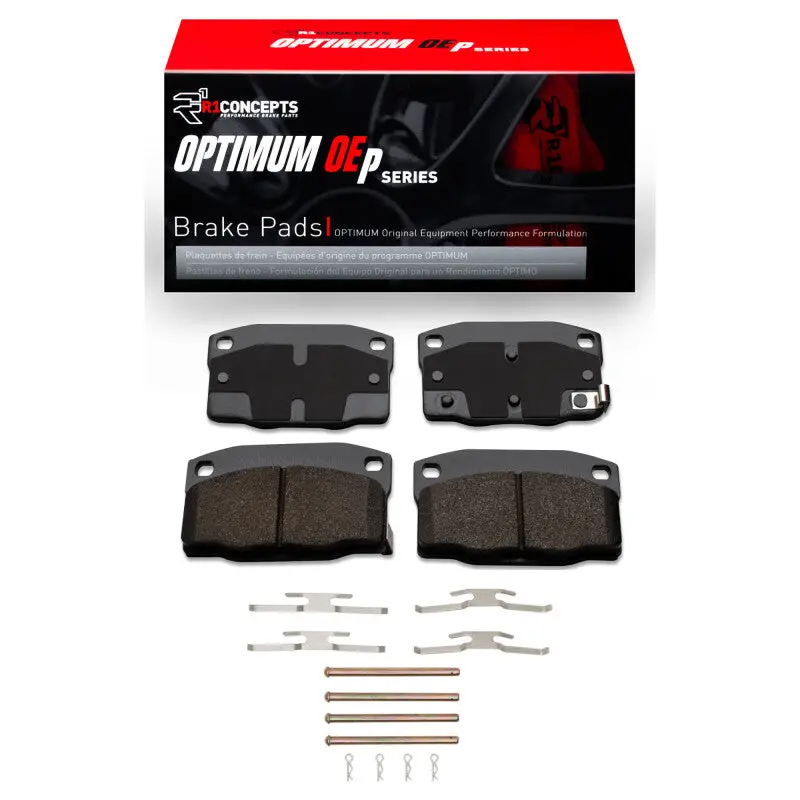 R1 Optimum Oe-Style Rear Brake Pad & Hardware Kit For 1988–1990 Pontiac 6000 1