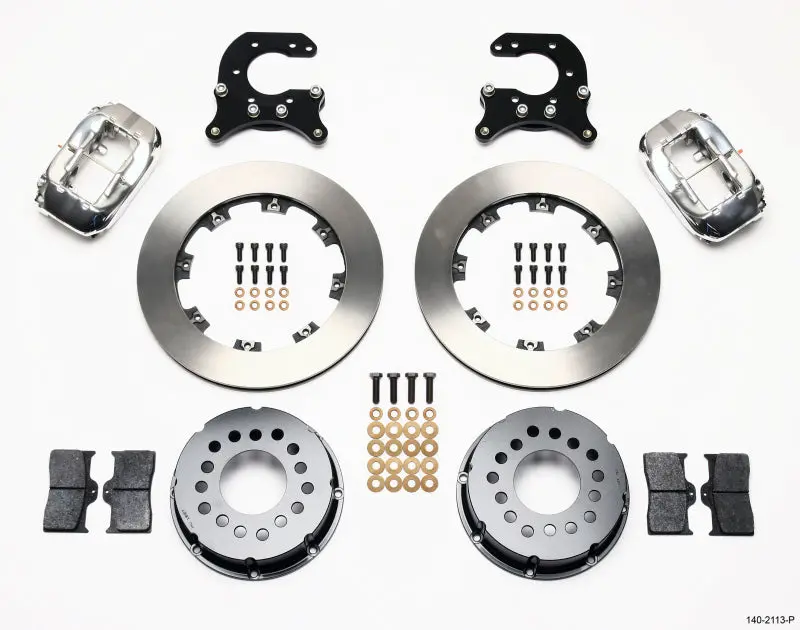 Wilwood Forged Dynalite Power-Brake Rear Caliper Kit – Polished Aluminum, Small-Ford Mount, 2.66" Offset 1