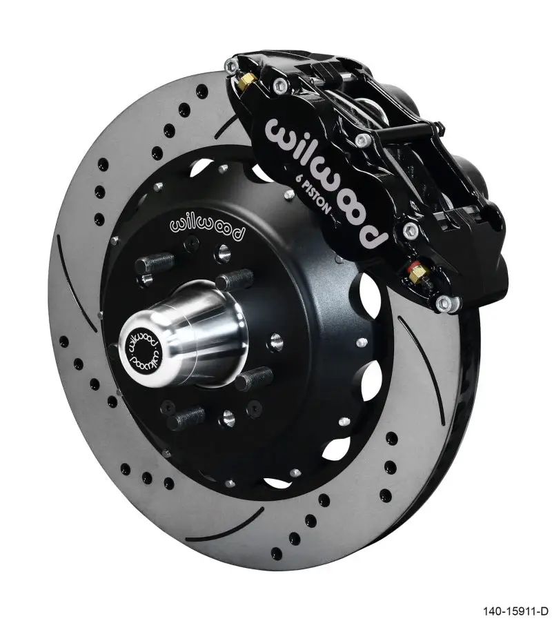 Wilwood Narrow Superlite 6R Front Big Brake Kit – 14-Inch Drilled & Slotted Srp Rotor, Black Finish 1