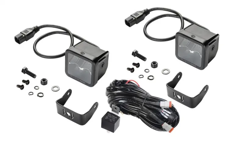 Hella Universal Black Magic 2.7In L.E.D. Cube Kit - Flood Beam 1